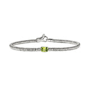 JOHN HARDY Sterling Silver 2.5mm Heishi Bracelet with Peridot